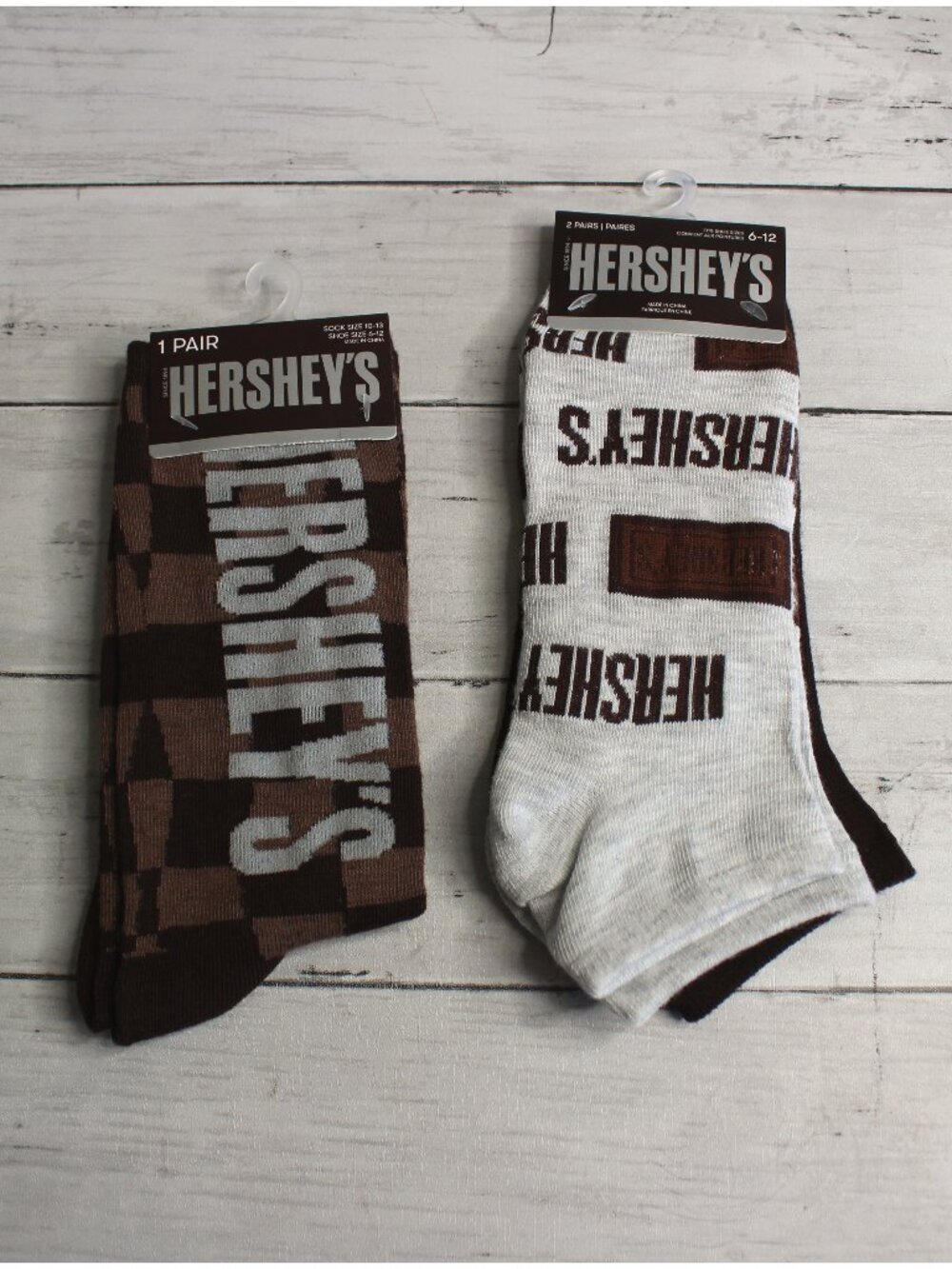 Hershey's Novelty Socks Shoe Size 6-12 Unisex Men's Women's